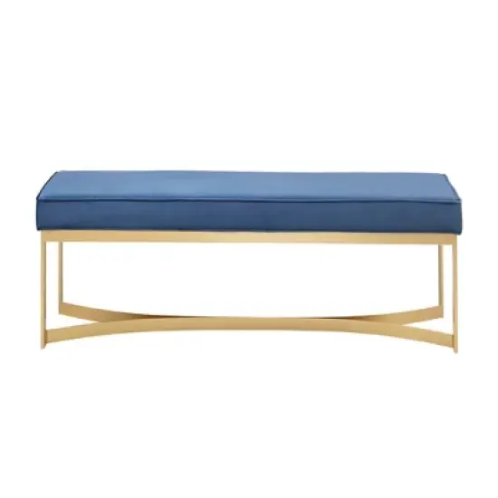 Secor Upholstered Accent Bench with Metal Base - Martha Stewart image {9}