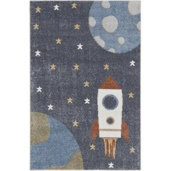 Nourison  Kids Washable Space Rocketship Indoor Rug image {14}