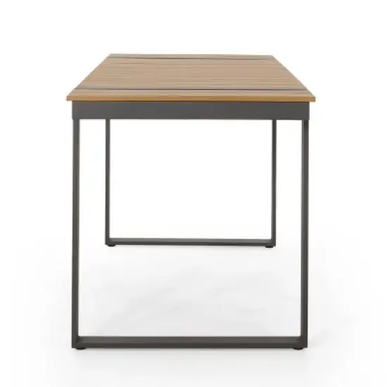 Cibola 3pc Outdoor Aluminum Picnic Set - Natural/Gray - Christopher Knight Home image {4}