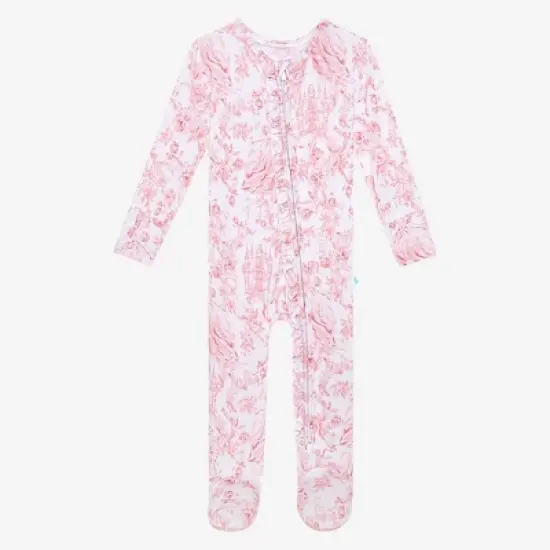 Infant Antoinette Footie Ruffled Zippered One Piece - Posh Peanut image {3}
