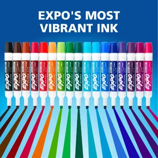 Expo 36ct Lo Odor Markers Chisel Black: Bold Dry Erase Whiteboard Markers Bulk for Office & Art image {5}
