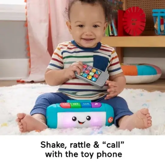 Fisher-Price Laugh & Learn Light Up Learning Speaker and Removable Toy Phone image {3}