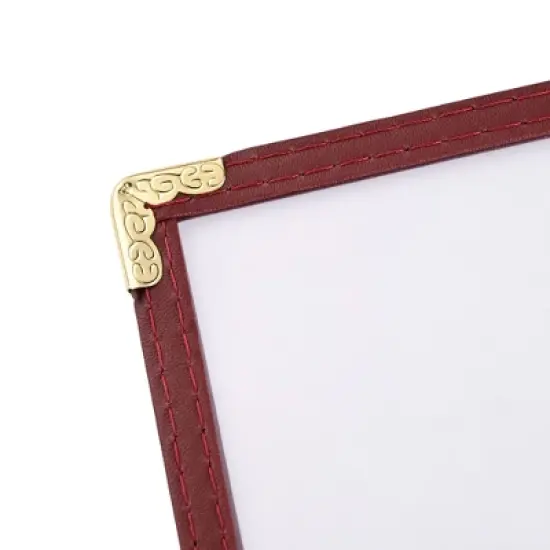 WeChef 30 Packs Restaurant Menu Covers 8.5 x 11" Triple Fold 3 Pages 6 Views Burgundy Red image {4}