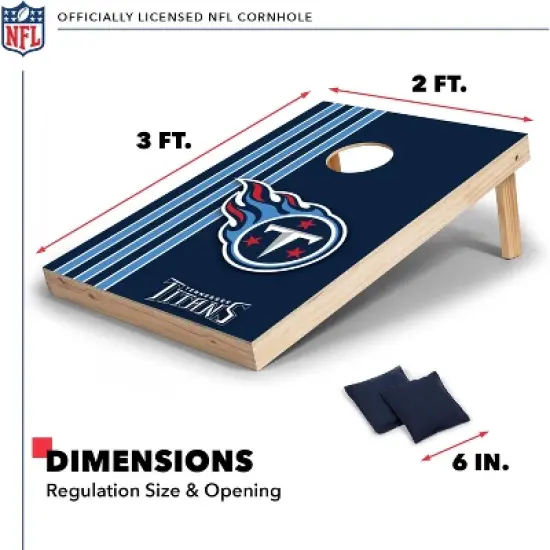NFL Tennessee Titans 2'x3' Wood Cornhole Set image {5}