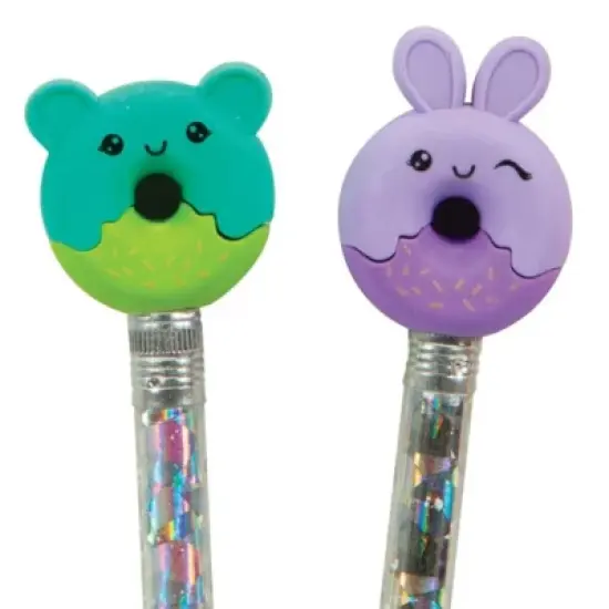 Donut Animal Eraser Toppers (12 Pack) - Fun Colorful image {1}