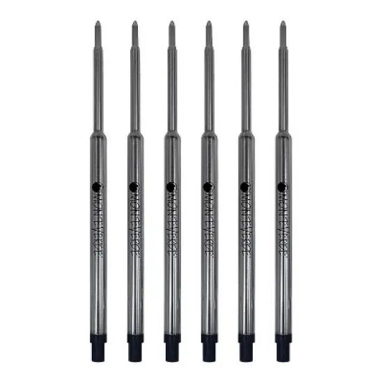 Monteverde Ballpoint Pen Refill Fine Point Black Ink 6 Pack (W423BK) image {1}