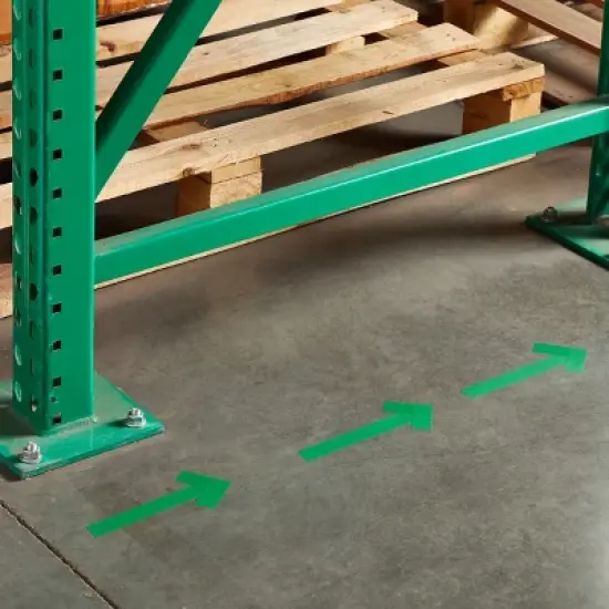 Stockroom Plus 2 Rolls Floor Marking Tape, 1 in x 36 Yards, 0.16mm, Vinyl Pinstripe Tape for Vehicles, Classroom, Warehouse, Gym, Green image {1}