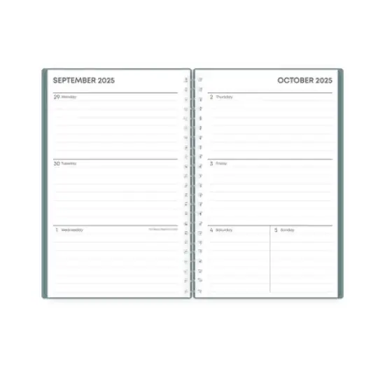 Blue Sky Weekly/Monthly Planning Calendar 5"x8" Alpine Green image {4}