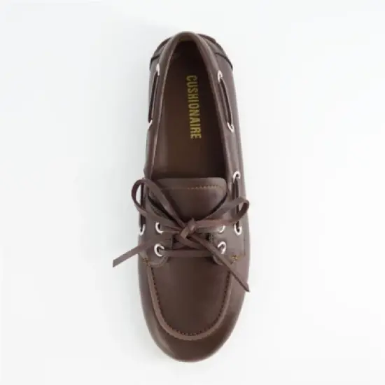 CUSHIONAIRE Women's Anchor Boat Shoe &ndash; Classic Slip-On Moccasin Loafer with Nautical Detailing + Memory Foam, Wide Widths Available image {5}