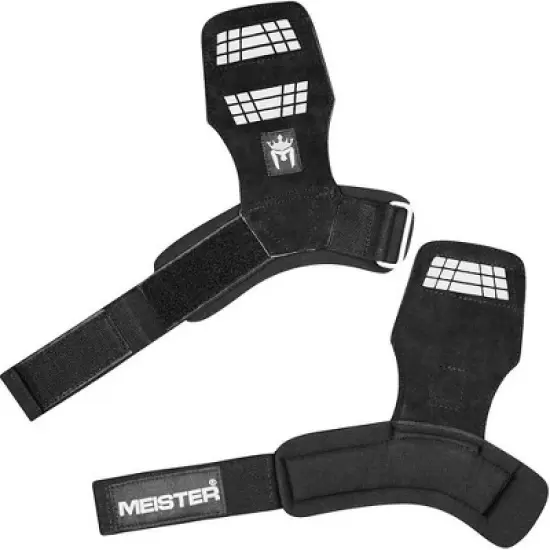 
Meister Elite Leather Lifitng Grips Pair with Gel Padding image {4}