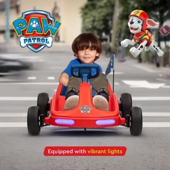 Paw Patrol 12V Electric Go Kart for Kids with Lights, Remote Control, Seat Belt, Rechargeable Battery, Durable Ride-On Toy for Ages 3-6 image {6}
