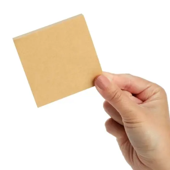 Juvale 6-Pack Kraft Paper Sticky Notes 3x3 Inch, Brown Self-Adhesive Memo Notepad Set, Self-Stick Note Pads for Office, Work, Home, 100 Sheets Per Pad image {3}