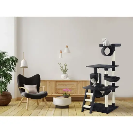 Go Pet Club 62" Classic Cat Tree with Sisal Covered Posts F67 image {7}