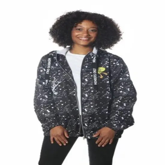 Members Only Women's Looney Tunes Full Zip Windbreaker Jacket image {5}