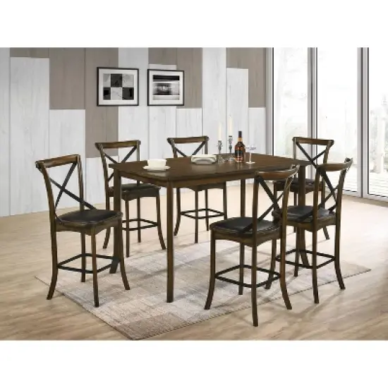 Somers Rectangular Counter Height Dining Table Oak - HOMES: Inside + Out image {3}