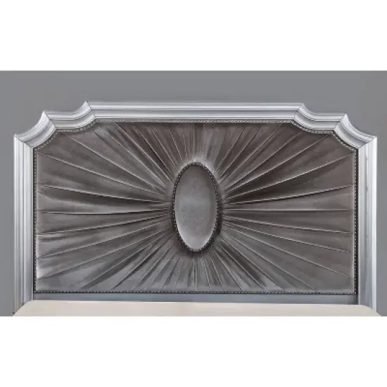 3pc Queen Bentlee Bedroom Set with 2 Nightstands Silver/Warm Gray - HOMES: Inside + Out image {8}