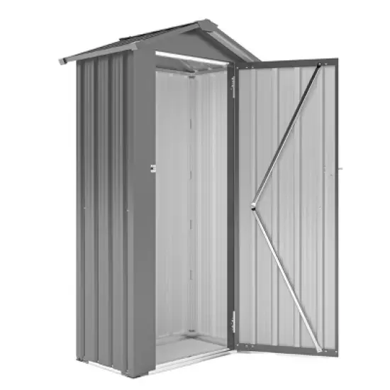 2.5&times;1.4 FT Small Outdoor Tool Shed with Adjustable Shelves, Weather-Resistant Metal Storage Shed for Backyard or Garden&ndash;The Pop Home image {5}