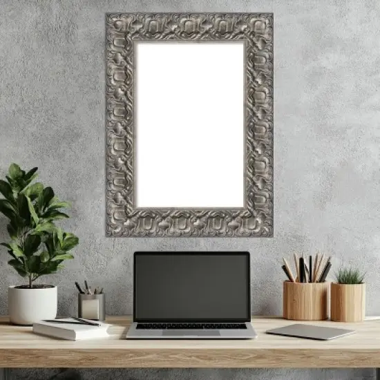 Amanti Art Silver Luxor Framed Dry Erase Magnetic Board image {6}
