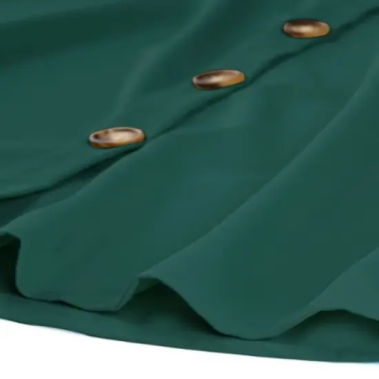 Allegra K Women's Button Front Casual High Waist Belted Midi Flare Skirt image {5}