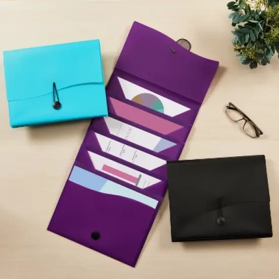 Avery Slide & View Expanding File Folder, 6 Pockets, Letter Size, 1 Plum Folder (73543) image {6}