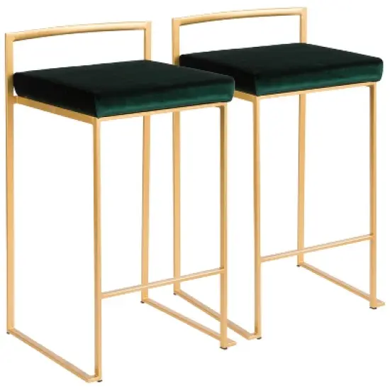 Set of 2 27" Fuji Contemporary Counter Height Barstool - Lumisource image {13}
