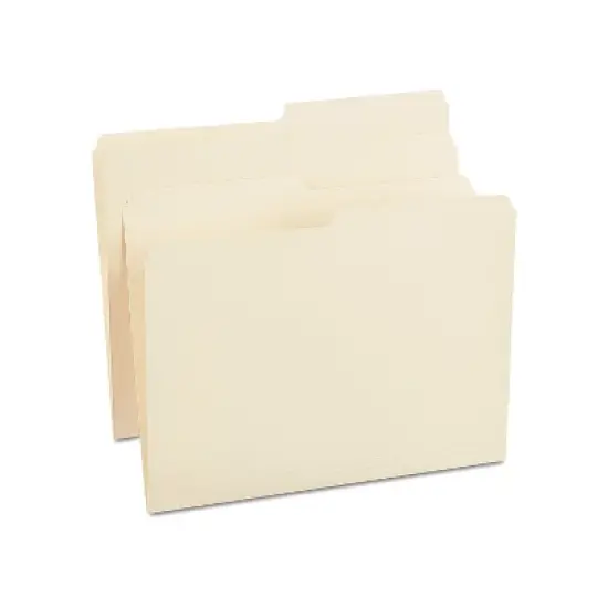 MyOfficeInnovations Manila File Folders Letter 2 Tab Assorted Positions 100/Box 116855 image {4}