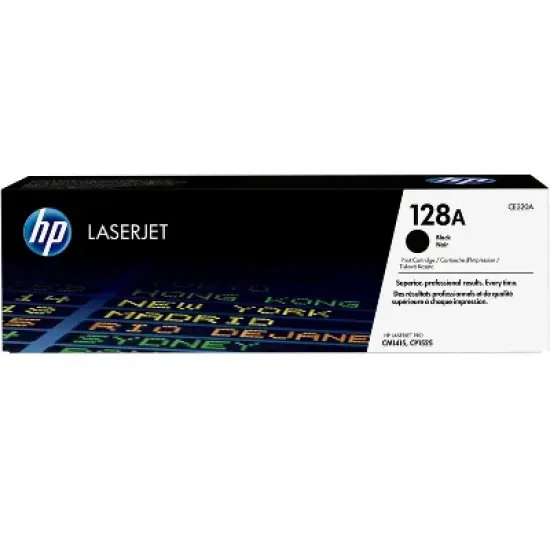 HP 128A Black Original LaserJet Toner Cartridge, ~2,000 pages, CE320A image {7}