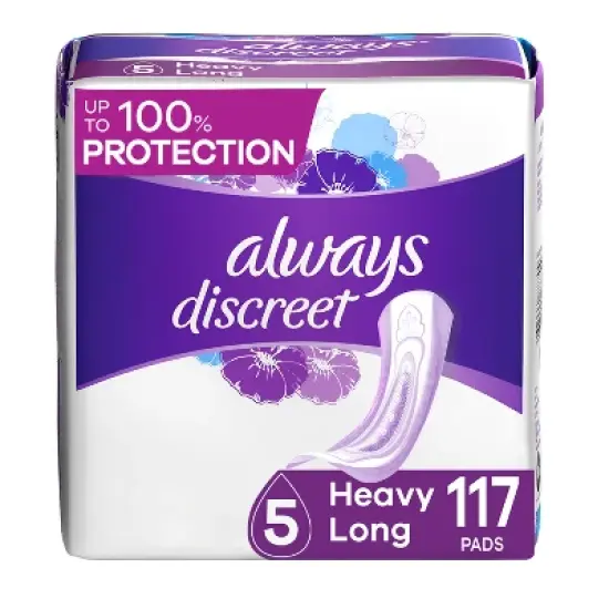 Always Discreet Heavy Long Absorbency 5 Drop Base Pads image {9}