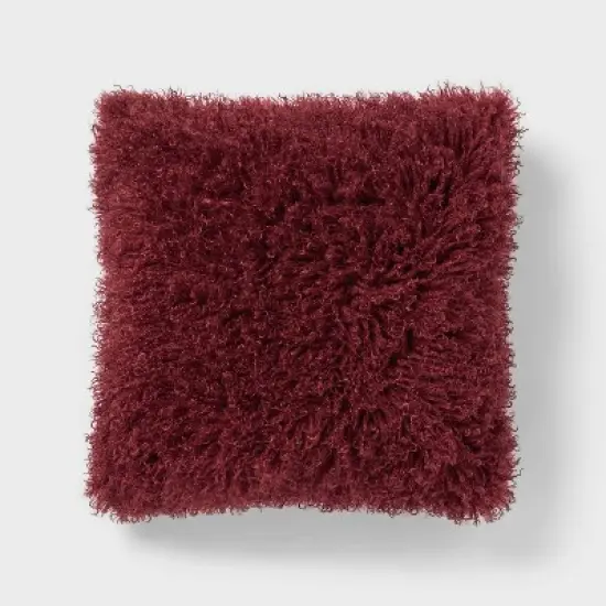 Luxe Faux Mongolian Fur Euro Decorative Pillow - Threshold&trade; image {4}