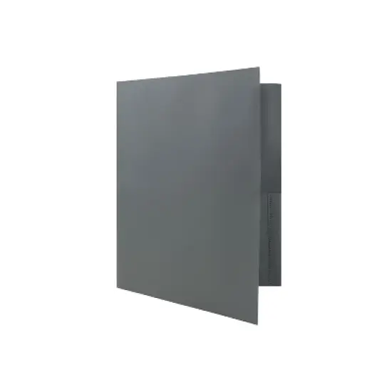 JAM Paper Plastic POP 2-Pocket Portfolio Folder Gray 96/Box (382EGYB) image {3}