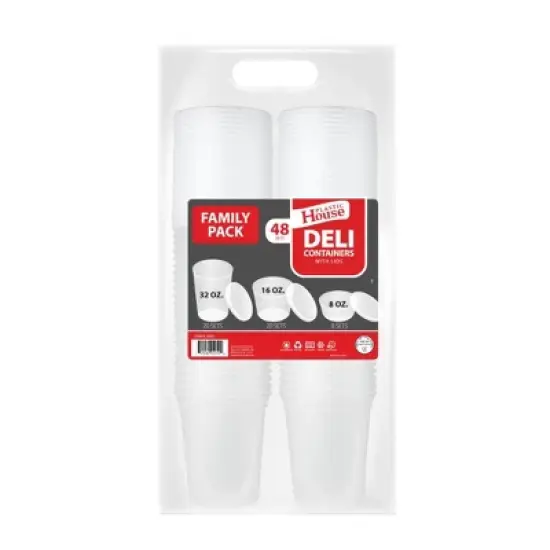 Posh Setting 8 oz + 16 oz + 3 2oz  Deli Containers With Lids Combo -  8 + 20 + 20 Count image {4}