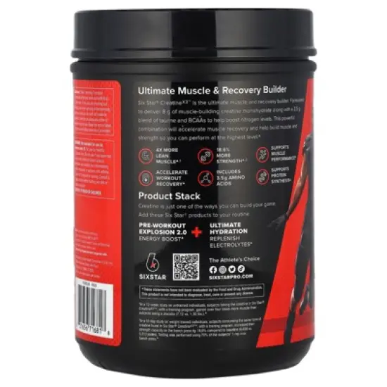 Six Star Creatine Powder Creatine X3 Creatine HCl + Creatine Monohydrate Powder Muscle Recovery Workout Supplement Creatine Supplements Fruit Punch image {2}
