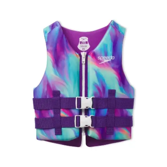 Speedo Junior Life Jacket Vest - Purple: Youth 50-90 lbs, Polyethylene/Polyester, Swim Gear image {4}