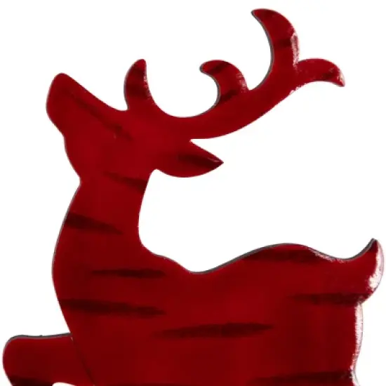 Northlight Glossy Standing Reindeer Christmas Decoration - 8" - Red image {5}