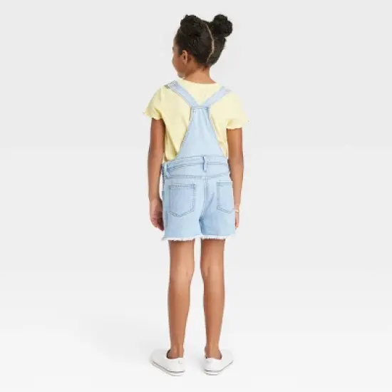 Girls' Jean Shortalls - Cat & Jack&trade; Light Wash image {1}