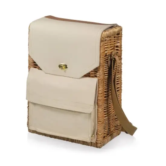 Summerbreeze Wine and Cheese Picnic Basket - Picnic Time: Wicker, Twist Lock, Winery Picnic Set, Wine Holder image {1}