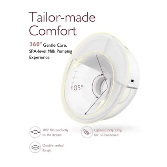 Momcozy M5 Hands-Free Wearable Electric Breast Pump Set image {3}