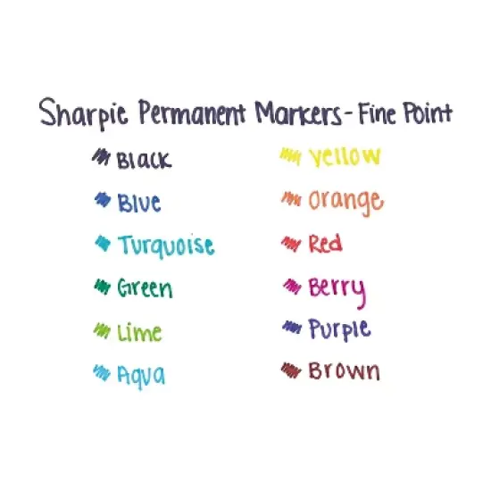 Sharpie Fine Point Permanent Marker Red 36/Pack 1920937 image {3}