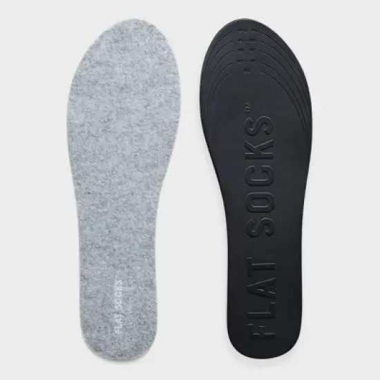 FLAT SOCKS No Show Cushioned Socks - Gray: Shoe Accessories, Foam, Polyester image {1}