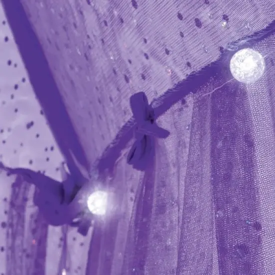 HearthSong Sparkling Lights Light-Up Bed Canopy for Twin, Full, or Queen Beds image {2}