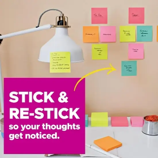 Post-it Super Sticky Notes 4" x 6" Summer Joy Collection Lined 90 Sheet/Pad 5 Pads/Pack (660-5SSJOY) image {3}