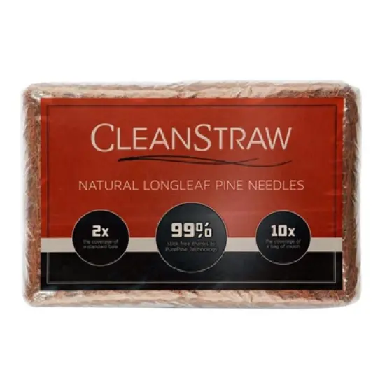 CleanStraw Natural Pine Needles Mulch 2.3 cu ft image {1}