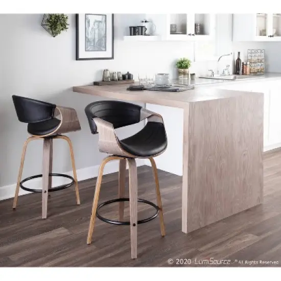 Set of 2 Symphony Upholstered Counter Height Barstools - Lumisource image {9}