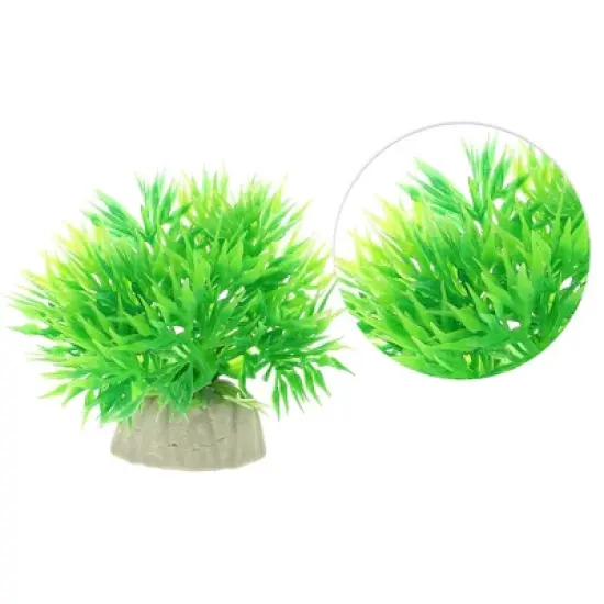 Unique Bargains Aquarium Plastic Plants for Goldfish Tank Landscape Decor 1.97" 20 Pcs image {2}