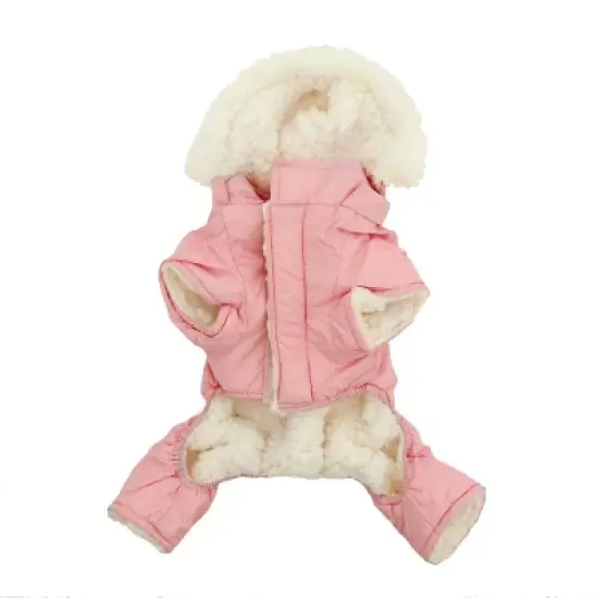 Dog Coat - "Ruffin' It" Snowsuit - Pink - Small (S) image {2}