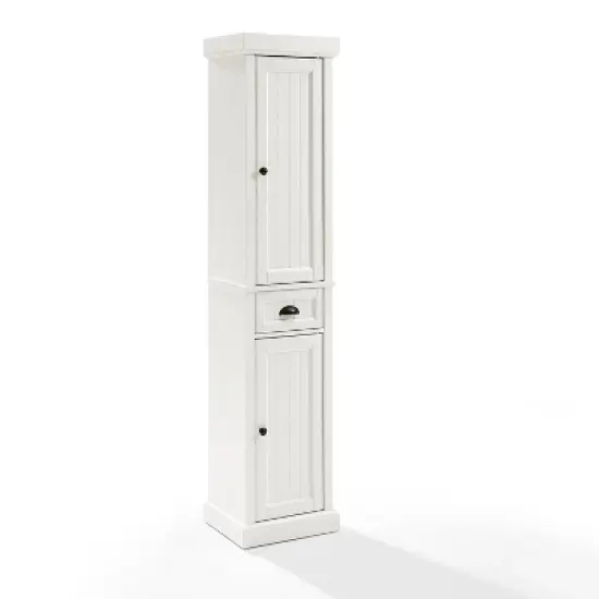 Seaside Tall Linen Cabinet White - Crosley image {1}