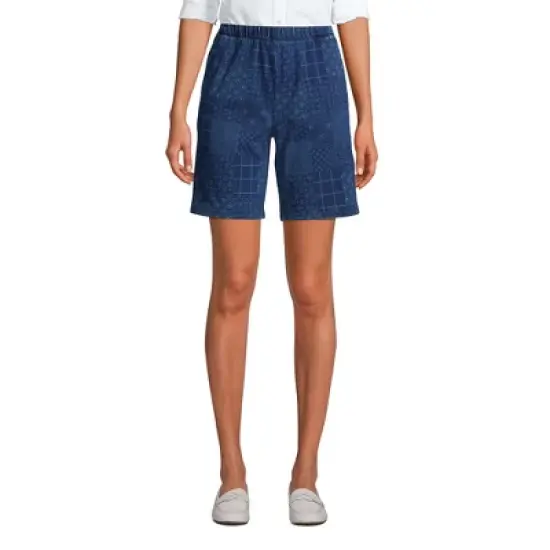 Lands' End Women's Sport Knit High Rise Elastic Waist Pull On Shorts image {11}