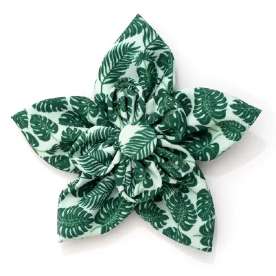 The Worthy Dog Tropical Leaves Flower Accessory image {3}