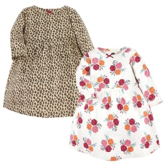 Hudson Baby Girl Cotton Dresses, Autumn Rose image {4}