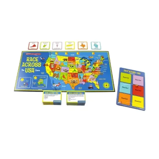 University Games Race Across the USA Scholastic Board Game: Educational Focus Geography, 2-4 Players, 30-Minute Play image {3}